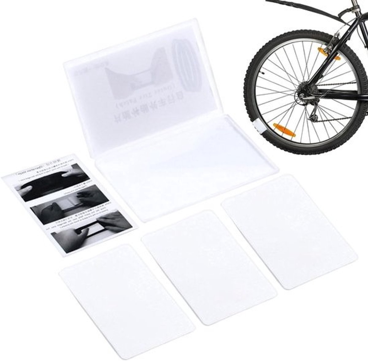 Fietsbandenreparatieset - Bandenplakset Fiets - Onderweg Repareren - Snelle Lek-oplossing - 8.5 x 5.5 x 1 cm - Niet gespecificeerd
