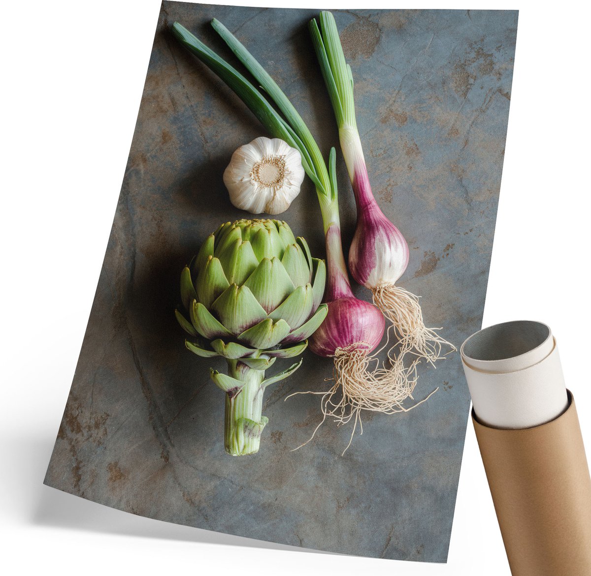 Coloray Polycanvas Poster - Groenten Natuur, Fotografie - 210 x 297 mm - Groen Motief - Rechthoek - Wandkunst - Woonkamer, Slaapkamer, Kantoor - Rustiek