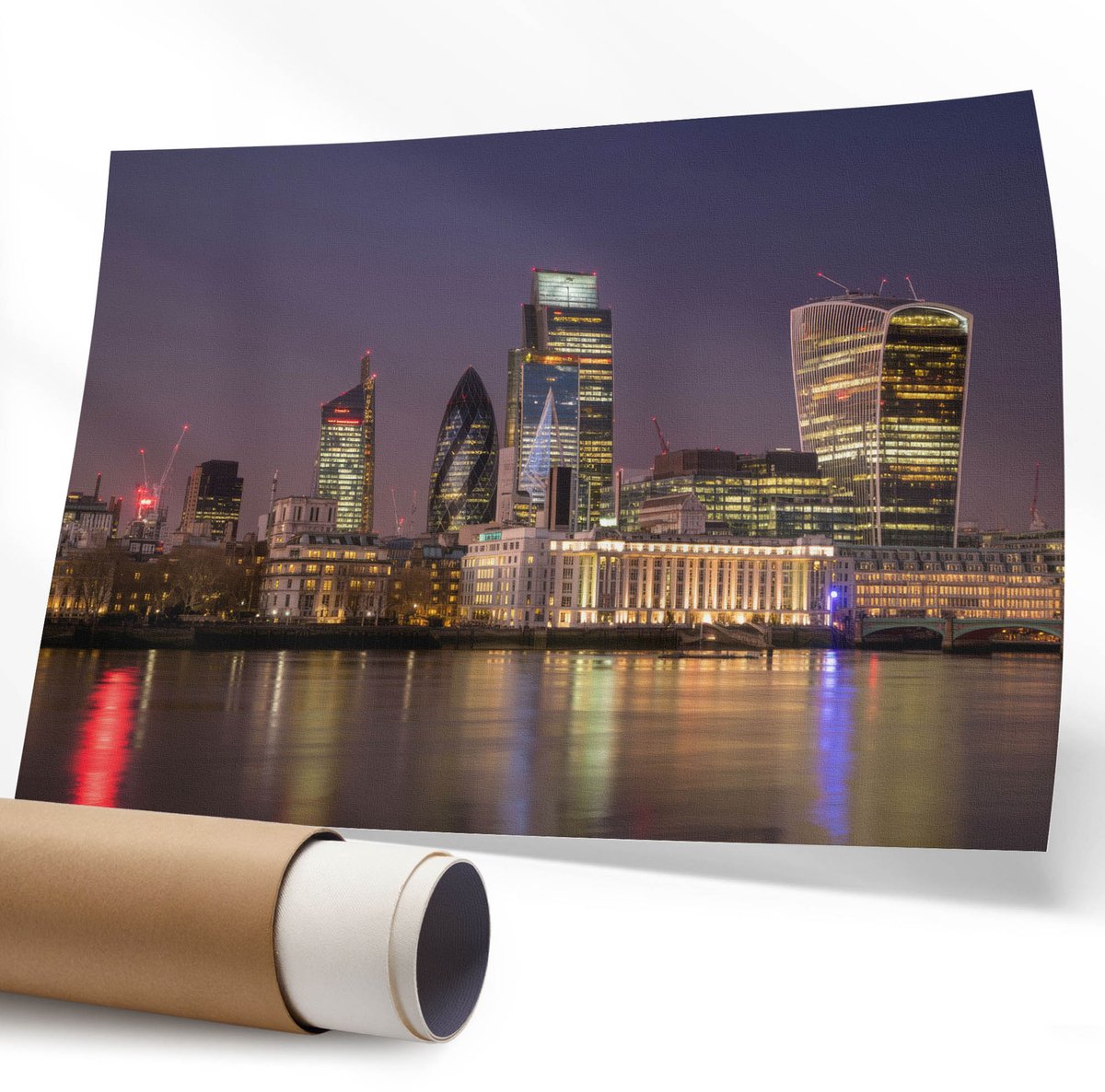 Coloray Polycanvas Poster - Stadslantaarn, Fotografie - 594 x 840 mm - Zwart-wit Wanddecoratie - Rechthoek - Kunstposter - Slaapkamer - Klassiek