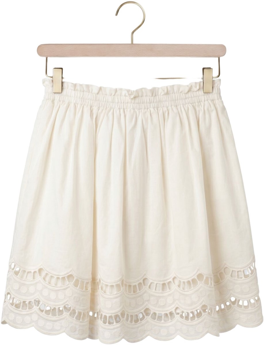 EDITED Quella Skirt Dames - Korte rok - Gebroken wit - Maat 38