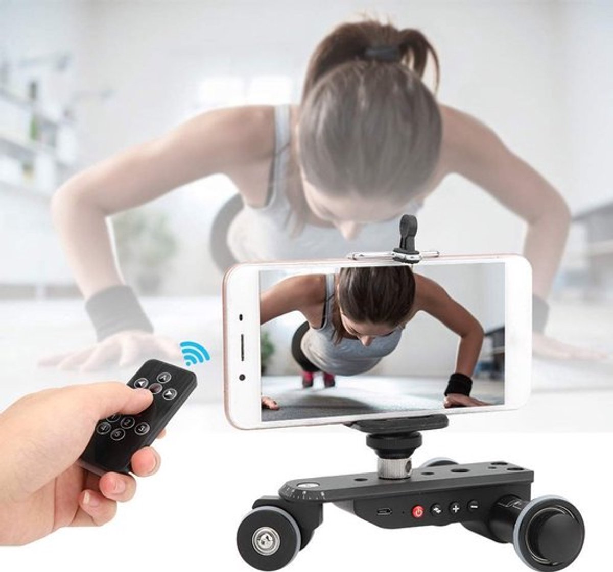 Dailygoods - Camera Video Auto Dolly - Gemotoriseerde Railschuif Dolly Car - 90