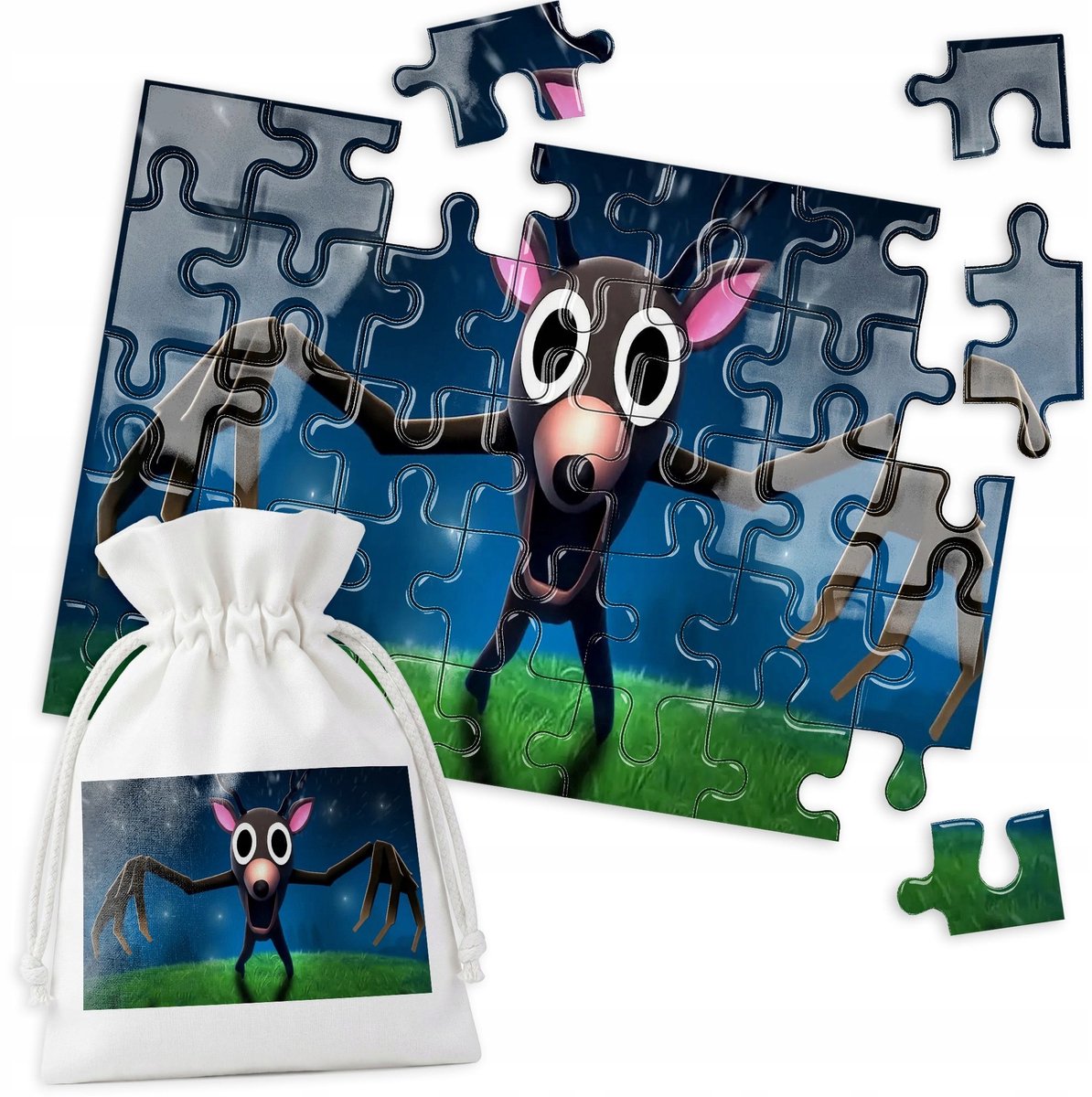 Houten Puzzel - Hert Uil Bos 35 Stukjes