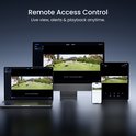 Reolink beveiligingscamera's bieden op afstand toegang en controle via laptop, monitor, telefoon en tablet.