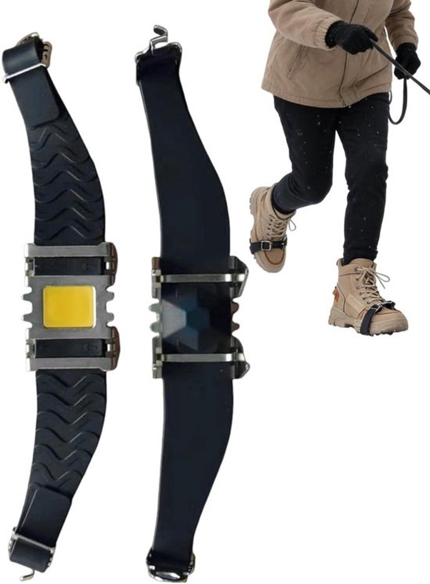 Ijsspikes voor Laarzen - Schoen Spikes - Winter Wandelen - Antislip Textuur - 26 cm - Zwart