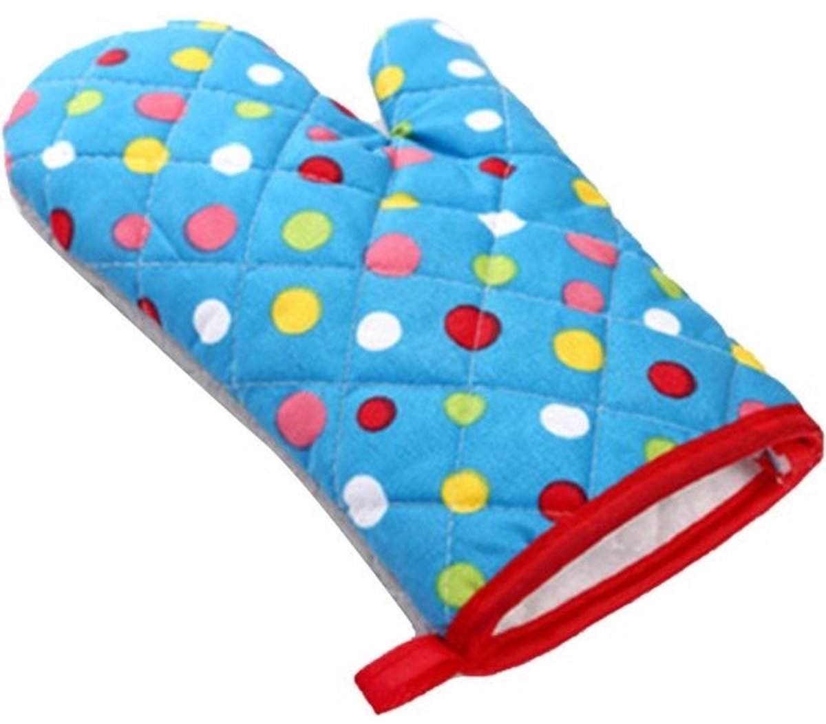 Ovenwanten - Keukenwanten Hittebestendig - Bescherming Tegen Hitte - Extra Lange Ovenwanten - 25.5x14cm - Blauw