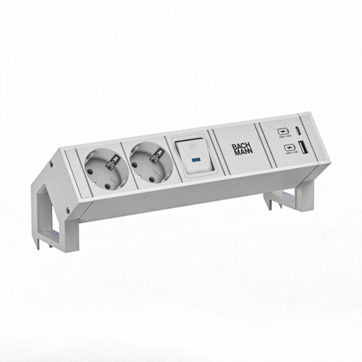 BACHMANN DESK2 wit 2xCEE7/3 1xUSB A/C 22W 0,2m GST18