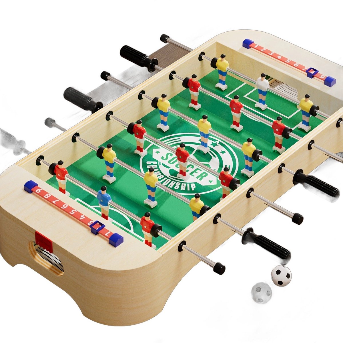 Currero Voetbalspel - Tafelvoetbal - Tafelvoetbalspel - Mini Voetbaltafel - Gezelschapsspel - Binnen en Buiten - Kinderen en Volwassenen - JHTOY-896
