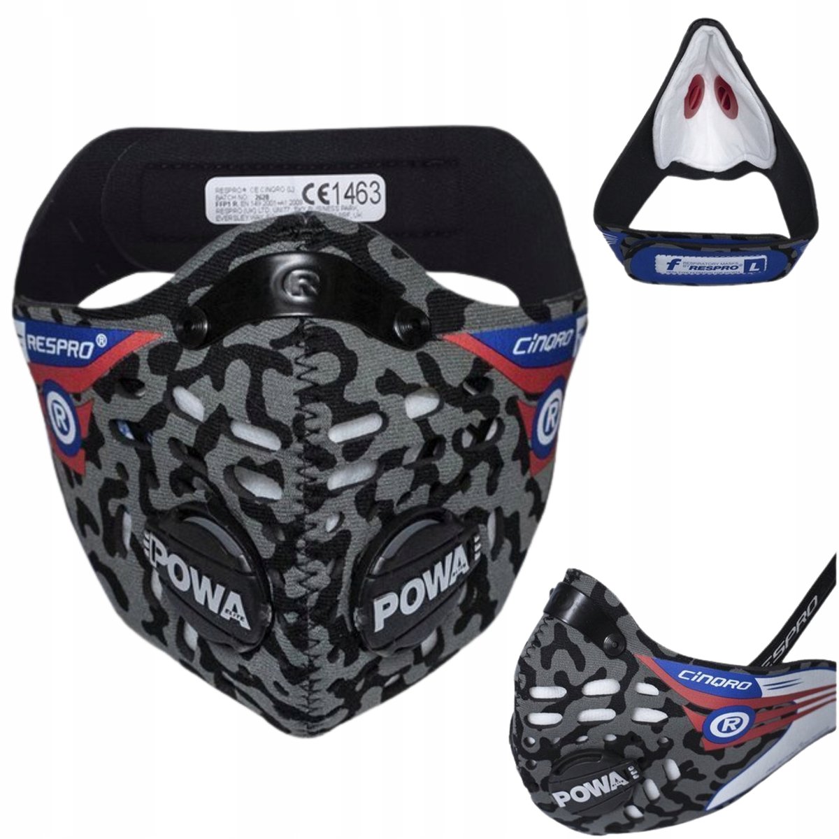 Respro CE Cinqro Camo XL Antismogmasker