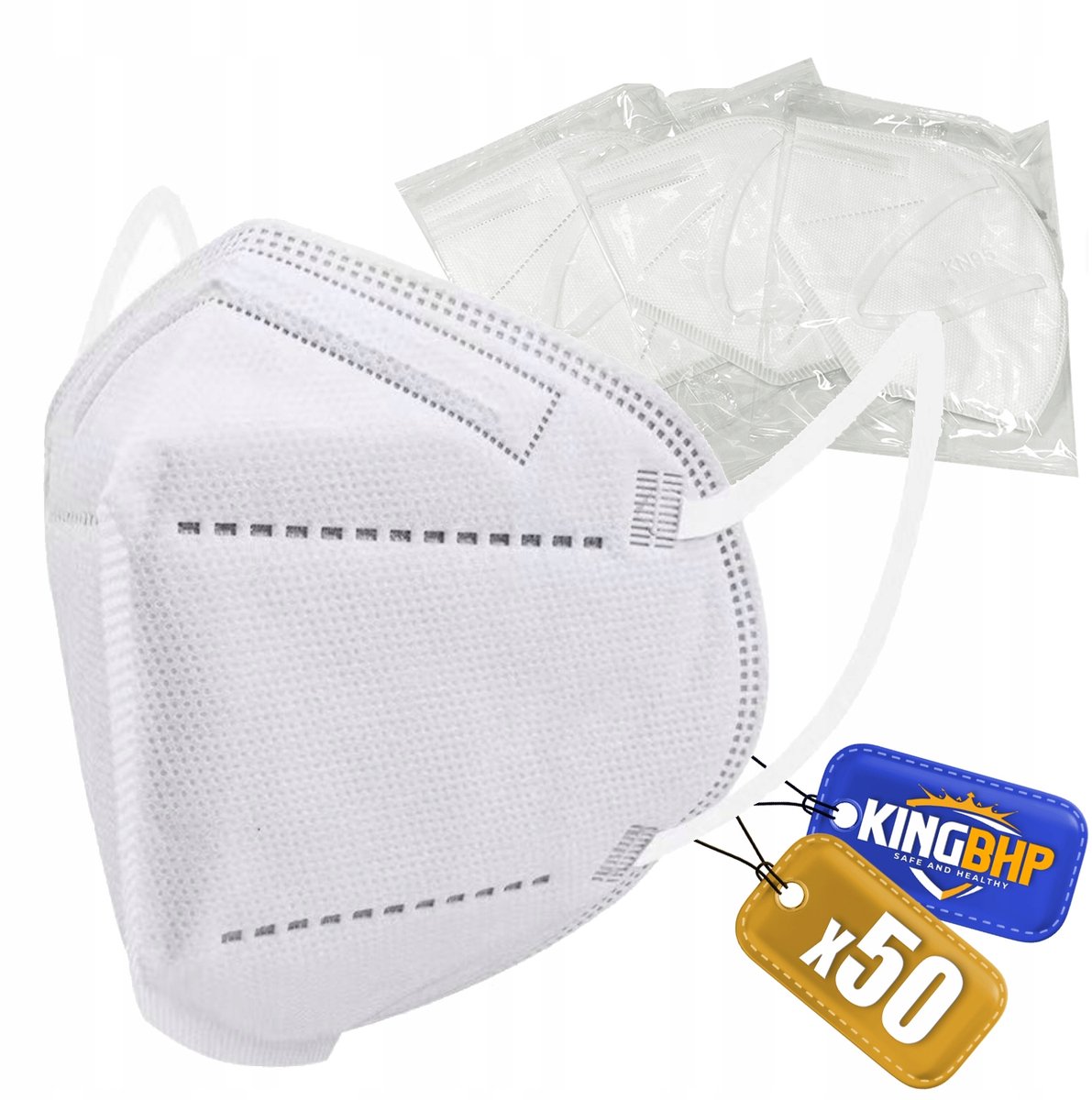 FFP2 stofmasker zonder ventiel - 50 stuks
