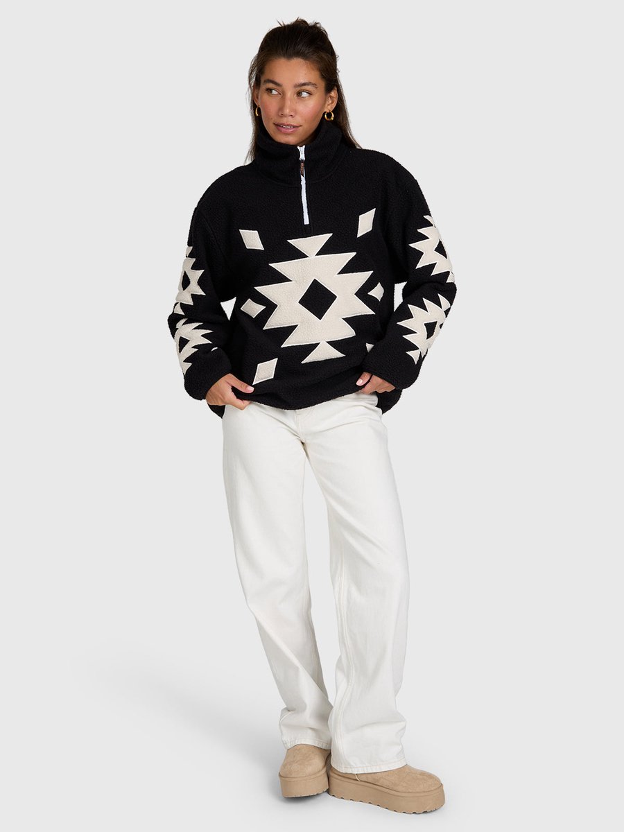 Brunotti - Charley Teddy Fleece Dames - Black - Fleece met Rits - Loose Fit - Extra Warm - Ademend - XL — cadeau in Mode & Accessoires - foto 6