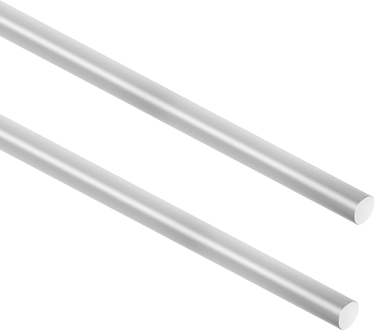 2 stuks lineaire as, rechte ronde stang, 304 roestvrij staal, lineaire optische as, stangen, lineaire beweging, golfgeleiding, gladde stang, railhouder, 2 stuks