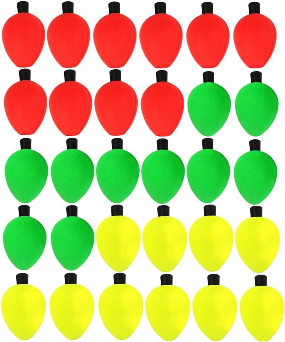 30 stuks visdobbers, visdobbers, schuimstakingsindicatoren, drijvende schuimvisdobbers, drijvende dobberindicatoren voor forel, meerval, zoetwater en zoutwater, 30 stuks
