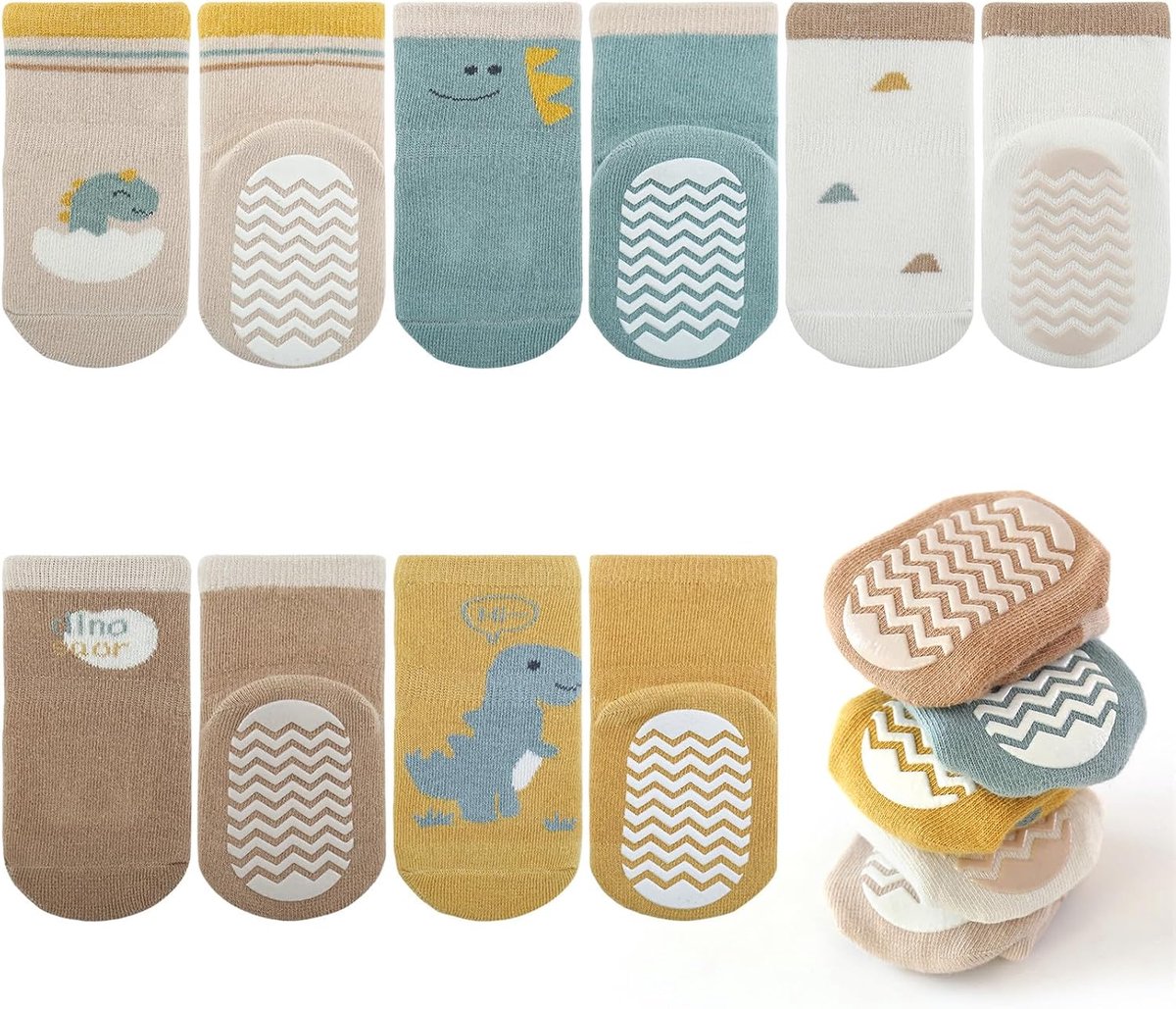 Sokken, wintersokken, herfst, meisjes, jongens, kleine katoenen sokken met handvat, uniseks, pasgeborenen, dieren, sportsokken, set van 0-5 jaar
