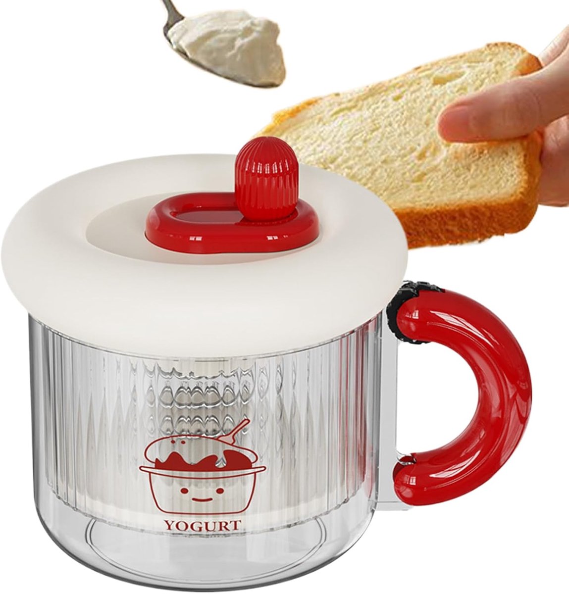 Yoghurtzeef met deksel Wei Afscheider Met Deksel