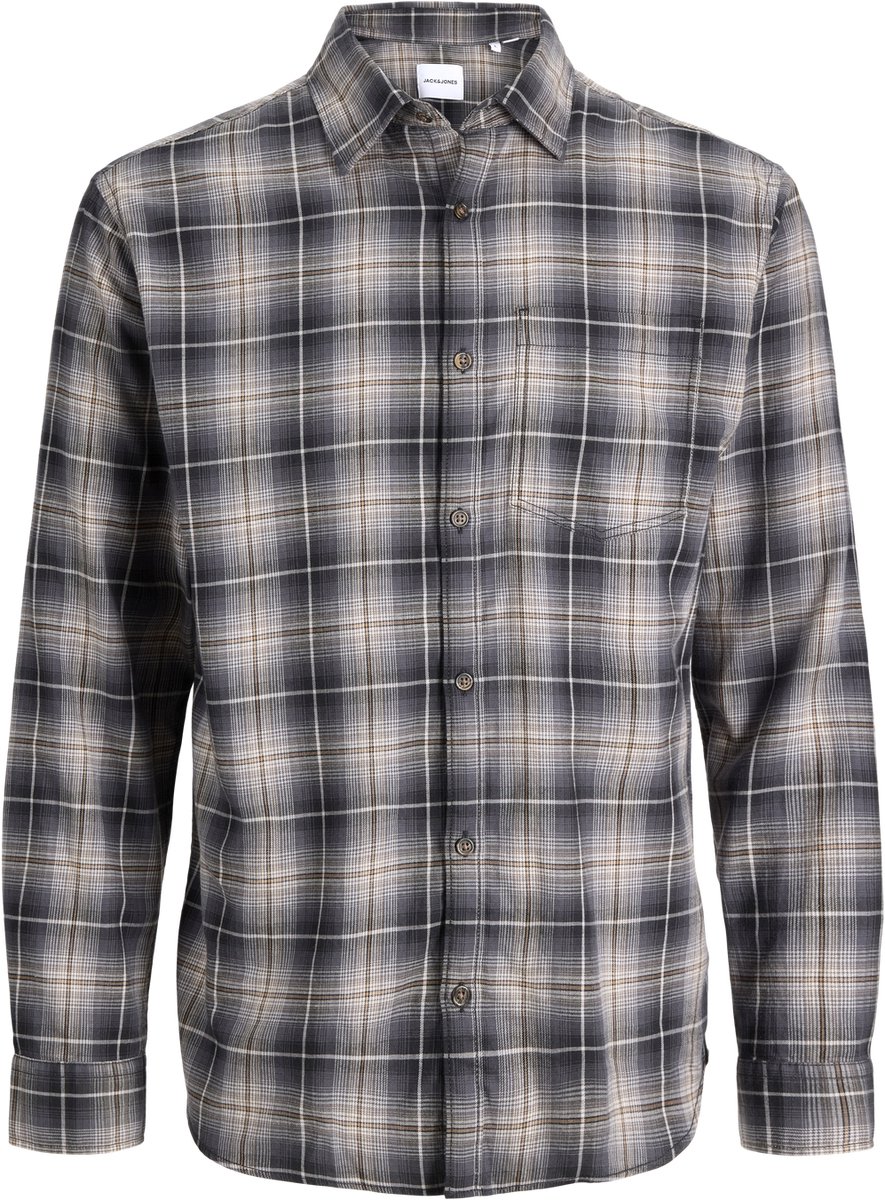 JACK & JONES PLUS - JJJAMES FLANNEL SHIRT L/S PLS Heren Overhemd