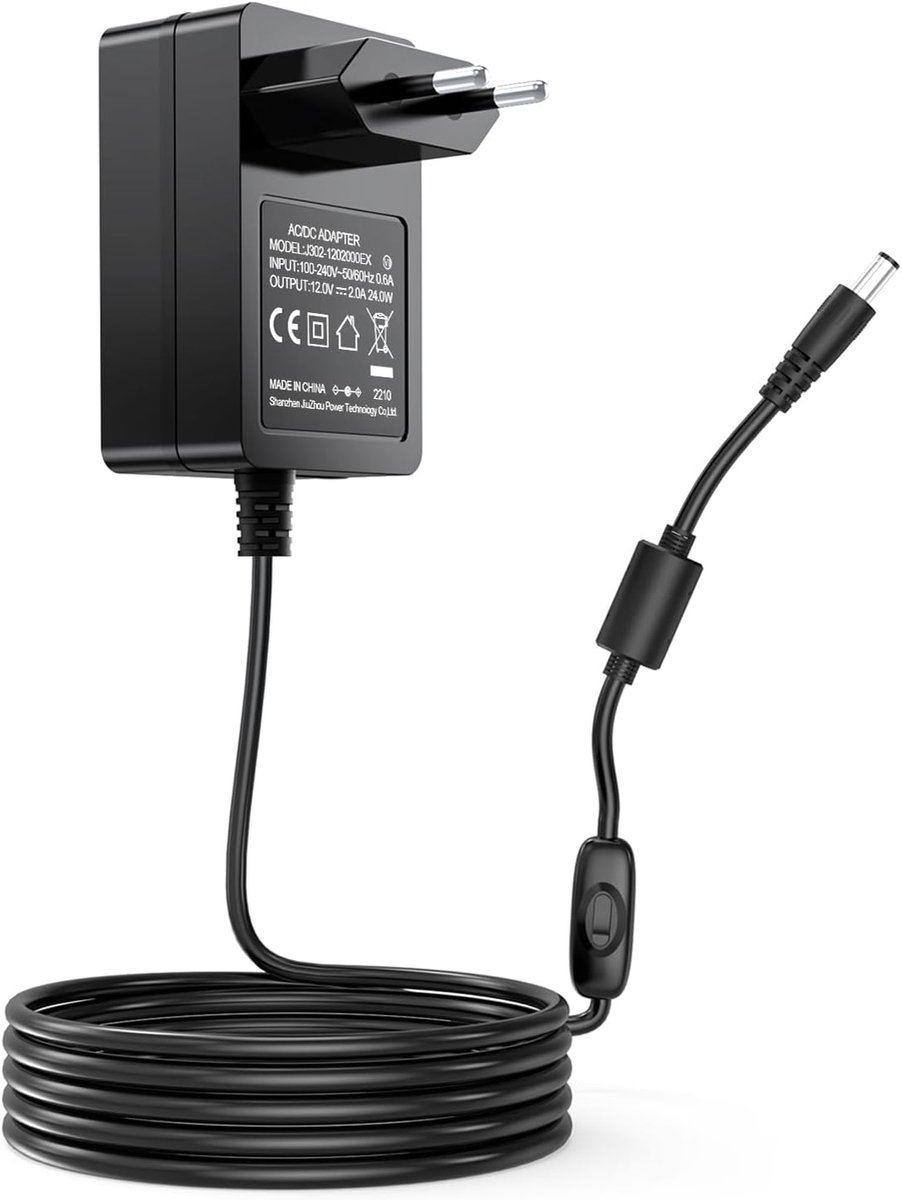 12V 2A WiFi-voedingskabel voor TP-Link Deco Mesh WiFi-systeem, model S4, M3, M4, M5, M9, X20, X55, X60, X68, XE75, X90, X4300 Pro, P9