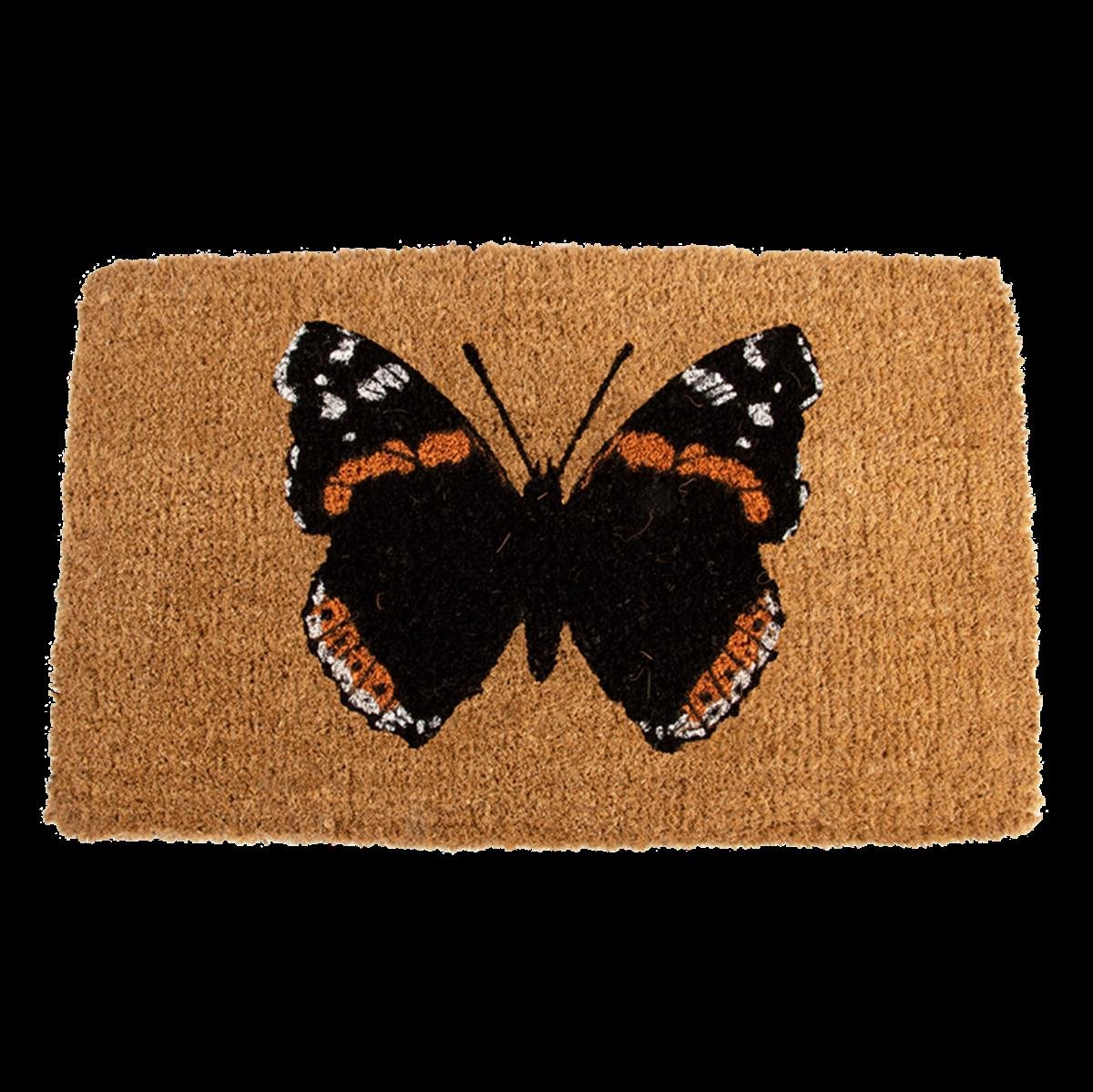 Esschert Design Deurmat Vlinderprint Kokosvezel Bruin