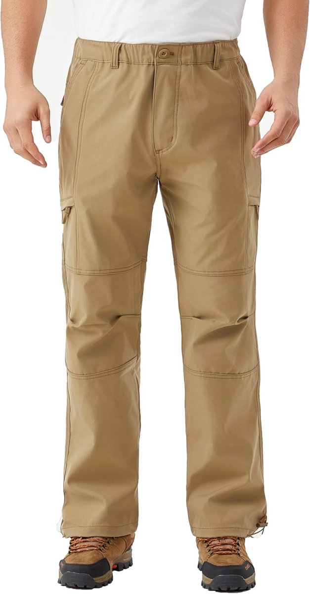 Cargobroek voor heren, waterdicht, sneldrogend, werkbroek, wandelen, met elastische tailleband