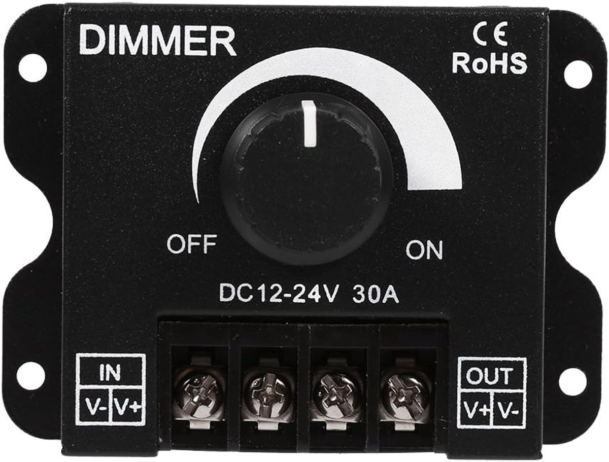 Schakelaar Dimmer, Dc 12v-24v 30a Pwm Dimmen Controller, Verstelbare Helderheid Lichtschakelaar Dimmer Controller voor Led Strip Licht