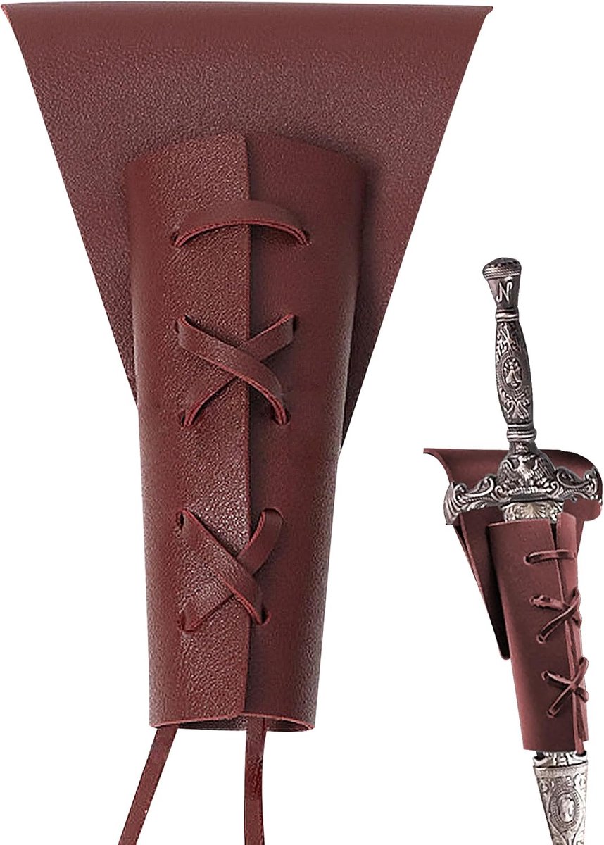 zwaardriem met veters, middeleeuwse zwaardkikker, verstelbare lederen zwaardholster voor kostuum, cosplay, riemschede accessoire en renaissance-accessoires
