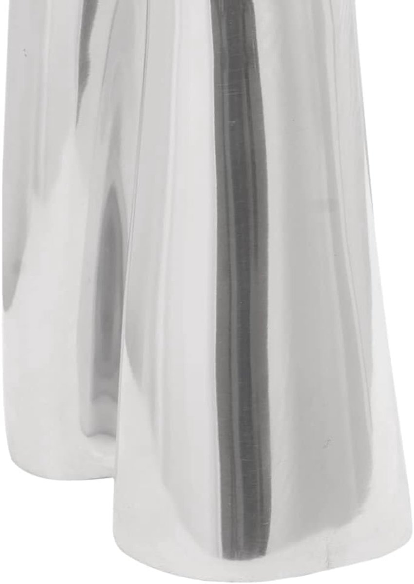 Sculptuur, zilver, 49 cm, modern aluminium figuur voor woonkamer, abstracte kunstsculptuur, decoratie voor plank en dressoir