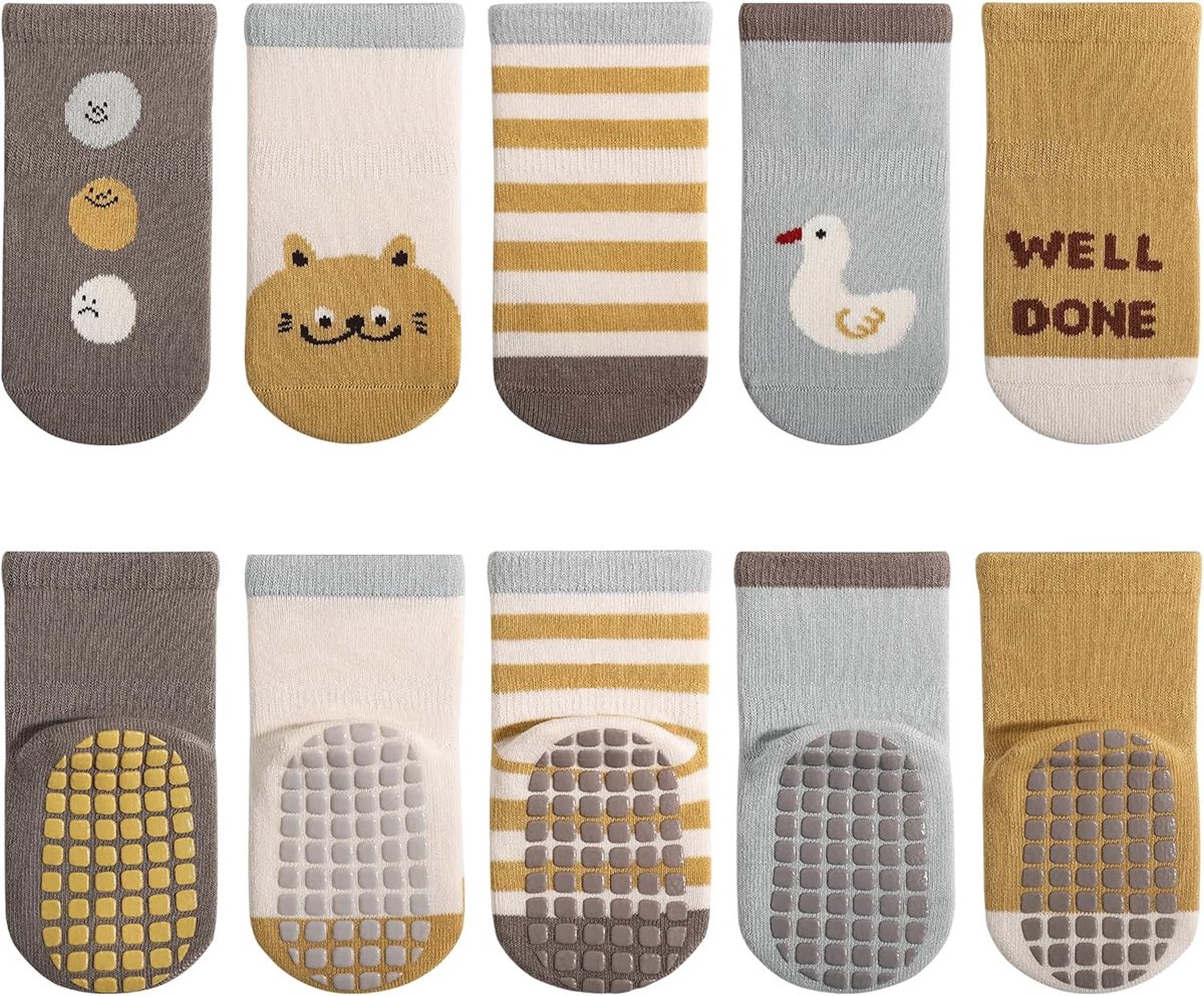 Sokken voor baby's, sokken voor de winter, herfst, meisjes, jongens, kleine katoenen sokken met handvat, uniseks pasgeboren sportdier, sokken set