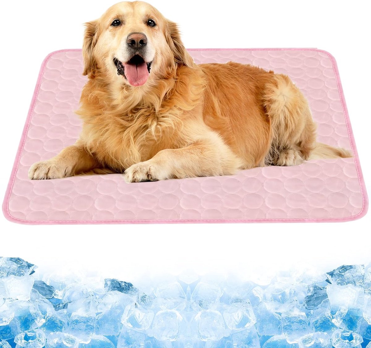 Koelmat voor huisdieren, wasbare hondenmat, roze, XL