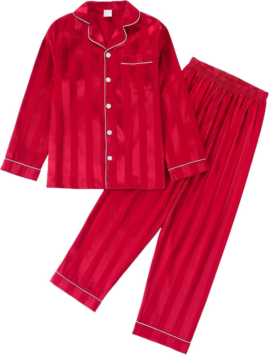 Pyjama voor meisjes en jongens, lange mouwen, leeftijd 8-13