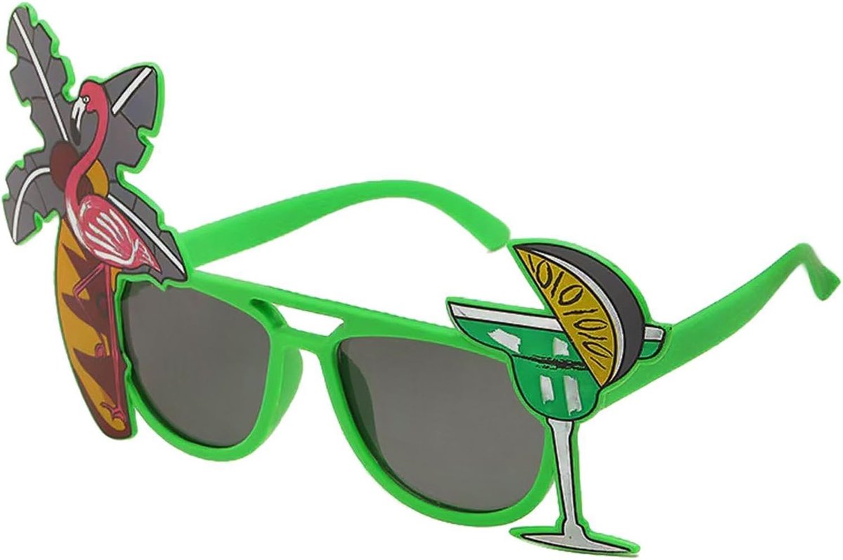 1 stuk kokos-flamingobril, grappige zonnebril, feestzonnebril, grappige zonnebril, Hawaïaanse bril, Hawaï-accessoires