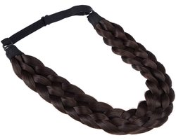 Haarband gevlochten 5 strengen vlechten haarelastiek klassieke dikke elastische synthetische hoofdband dames beauty-accessoires (gevlochten vijf strengen B012)