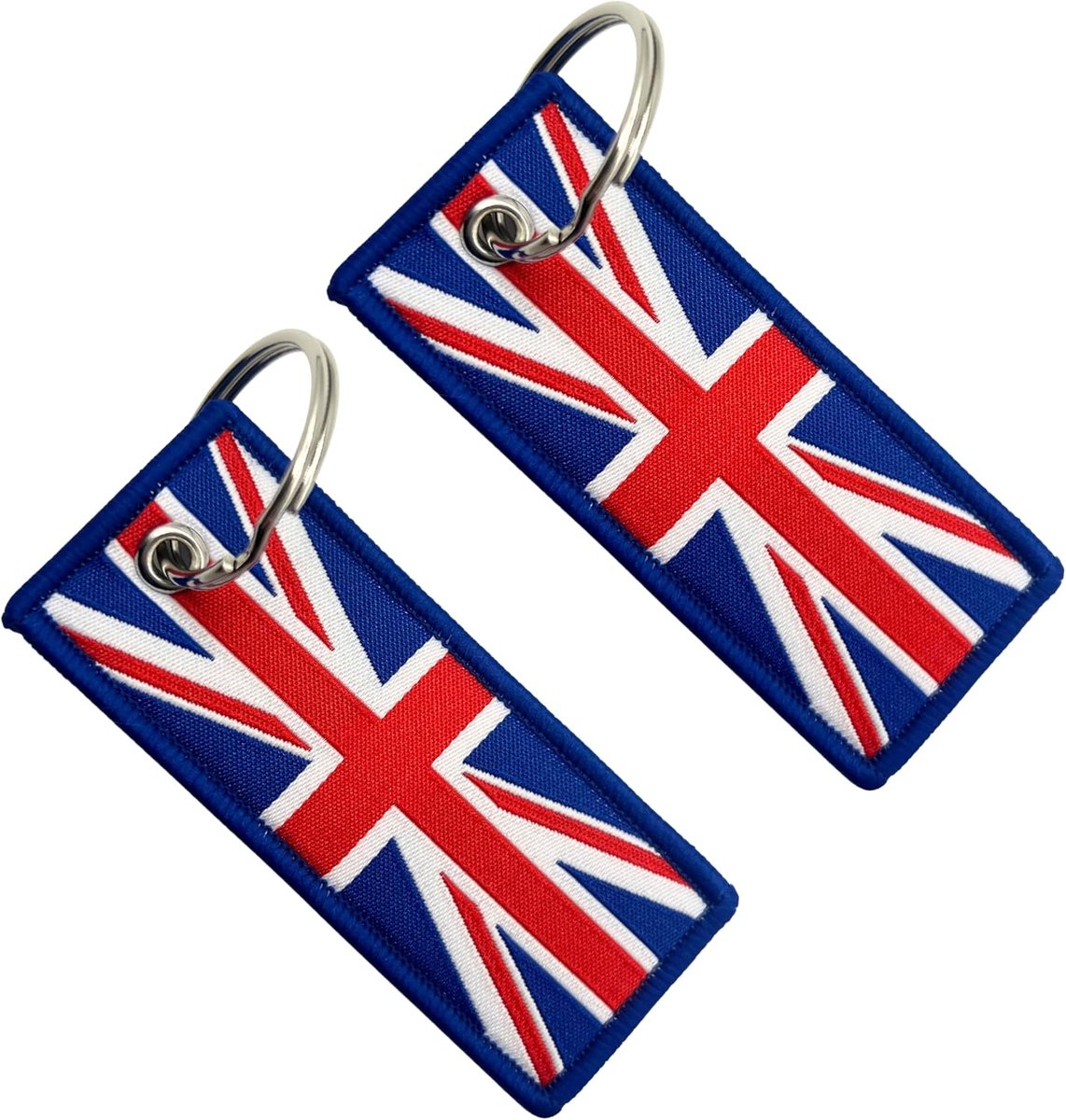 stoffen sleutelhanger Mix van katoen en polyester Nationale vlaggen Auto & motor Dubbelzijdig borduursel Cadeau voor dames en heren Taslabel