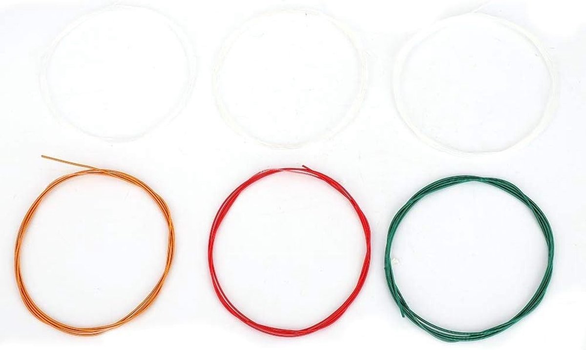 Set van 6 Nylon en Metaal Snaren voor Kleurige Ukulele - Duurzame en Flexibele Snaren voor Optimale Geluidservaring
