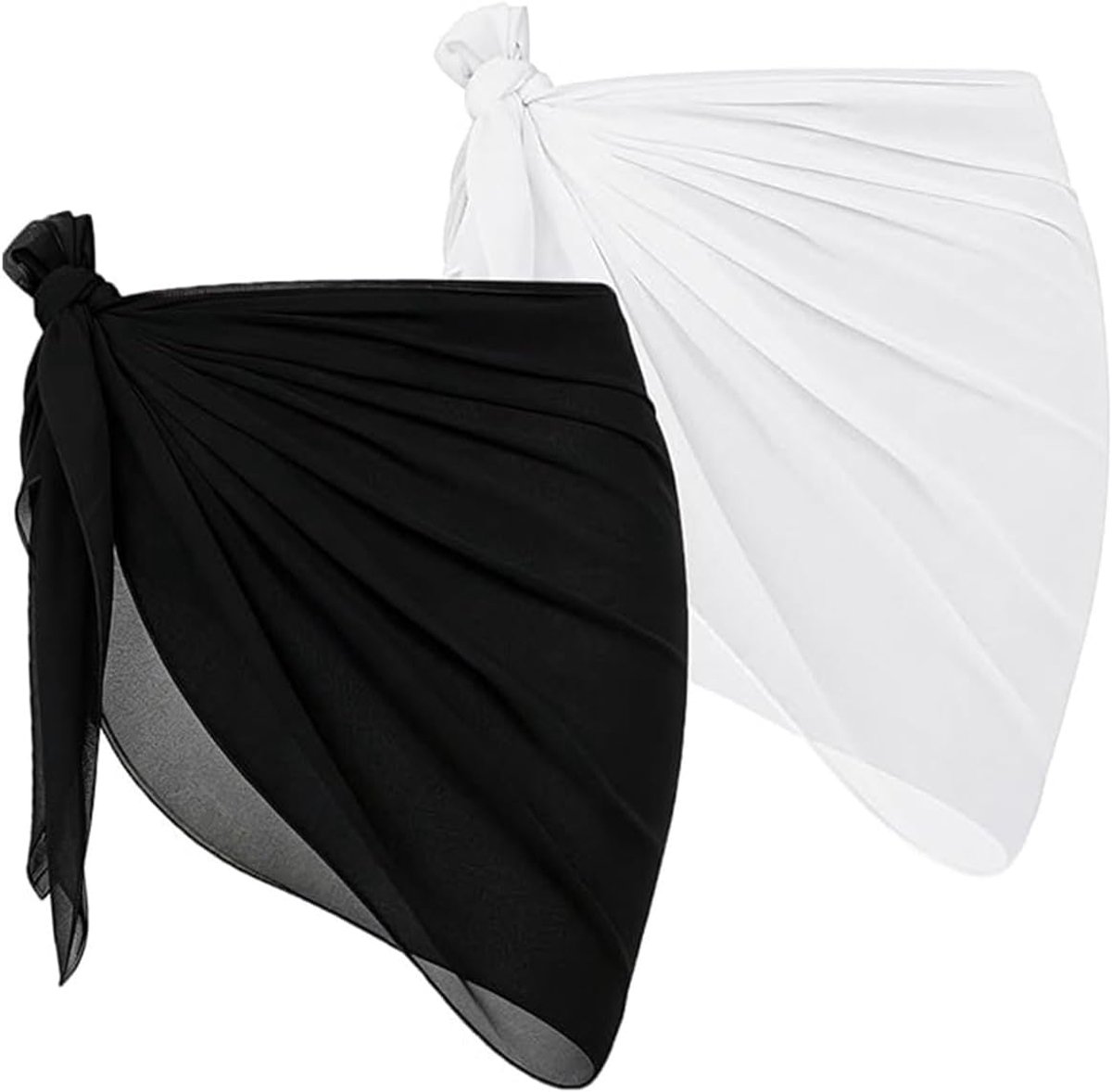 Strandhanddoek voor dames, 2-delig, zwart-wit, licht, sneldrogend, veelzijdige bikini voor strand en reizen