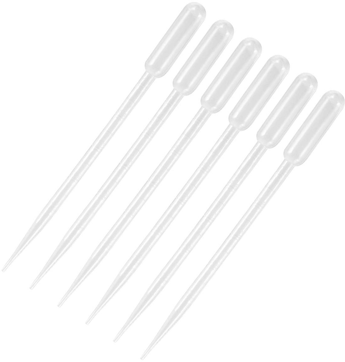 100PCS 3ML Plastic Transfer Pipet, Graduated Pipetten Dropper, Wegwerp Plastic Dropper, Essentiële oliën Pipetten, Vloeibare Droppers, Wasbare Pipettor Meten voor het Mengen van Acrylverf Lab