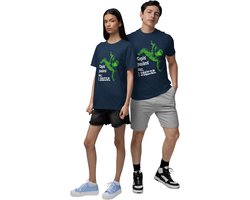 Republic of California Unisex URCTS008-XXL-NA Cupid-Pushed-Me-I-Swear-T-shirt, marineblauw, XXL, Marine., XXL