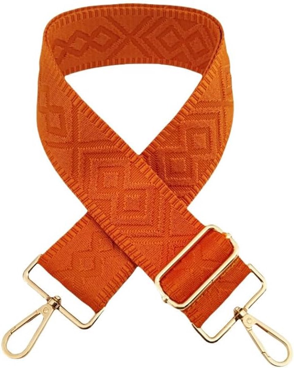 Nylon schouderriem voor tassen - 5 cm breed, 72-130 cm lang - oranje