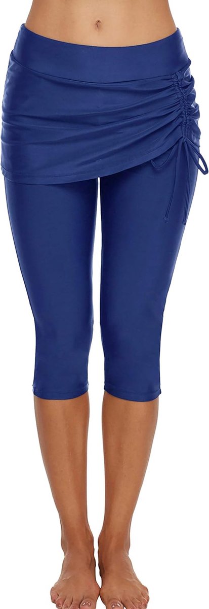 Zwembroek voor dames, lange zwembroek, capri-zwemlegging met rok