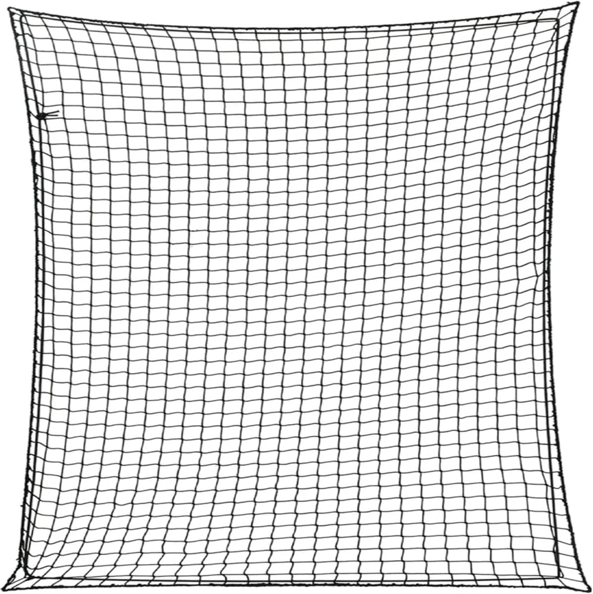 Aanhangernet, aanhangernet, afdeknet met rubberen touw voor aanhanger, transportnet, ladingveiligheidsnet, bagagenet, zwart, 3 x 3 m, PP