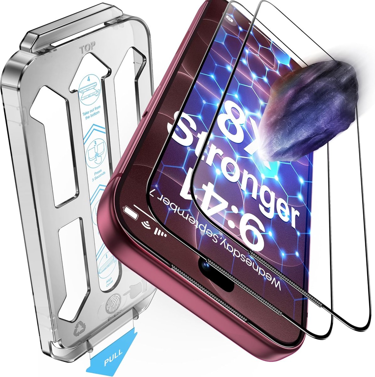 2 stuks voor iPhone New pantserglas beschermfolie glas