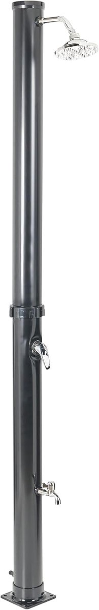 Buiten tuin douche mengkraan set PVC op zonne-energie zwart Elqui