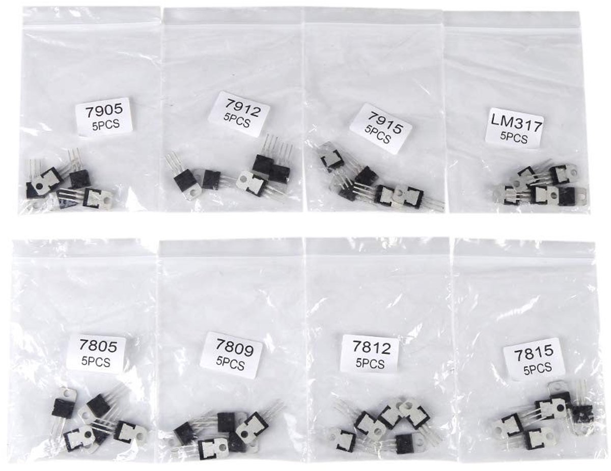 Voltage Regulator Set met 40 Stukken en 8 Types voor Elektronische Projecten en Reparaties