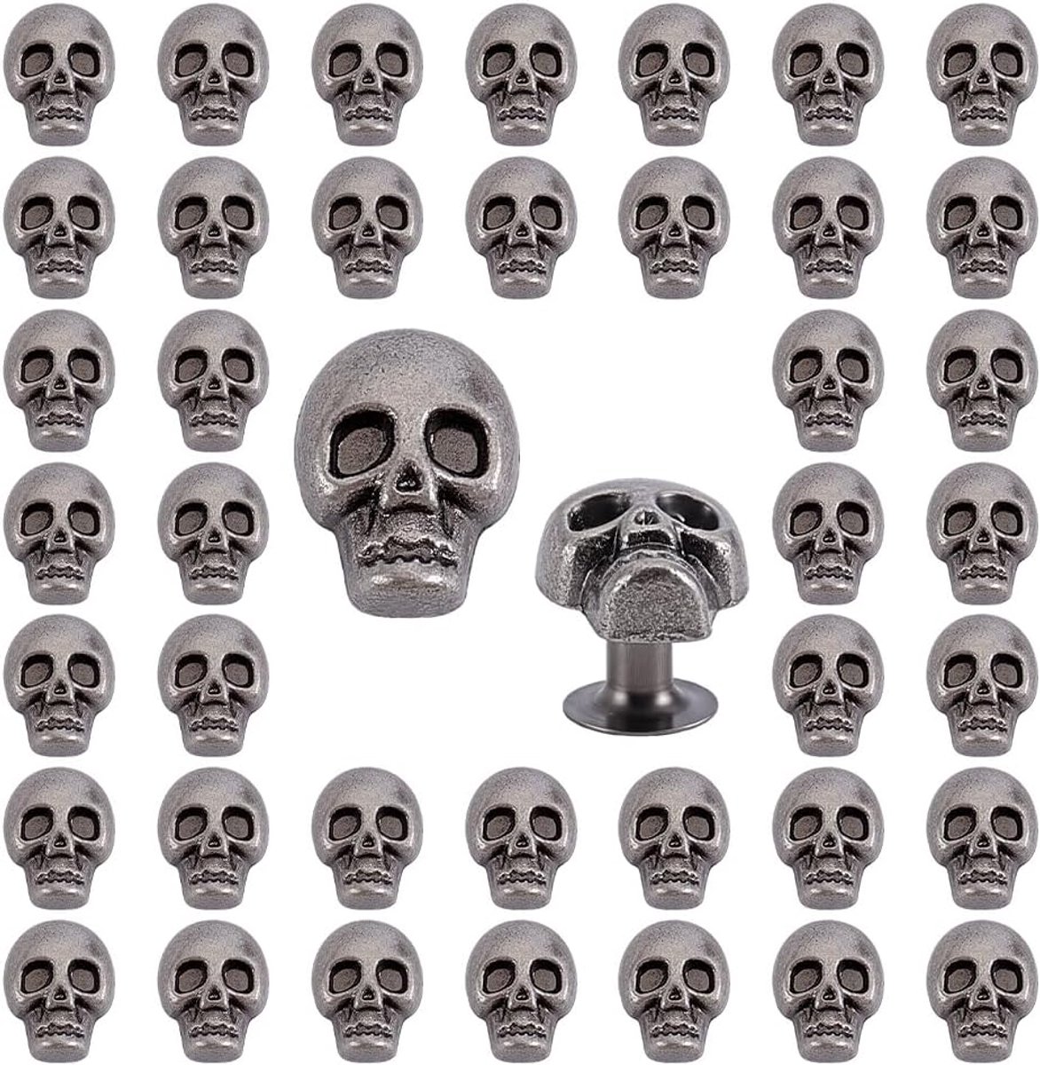 Skull Nieten 11x9mm - Decoratief - Skeletontwerp - Voor Leren Armbanden