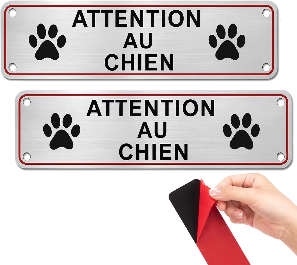 Attention au chien, bord Attention au chien, 16 x 5 cm