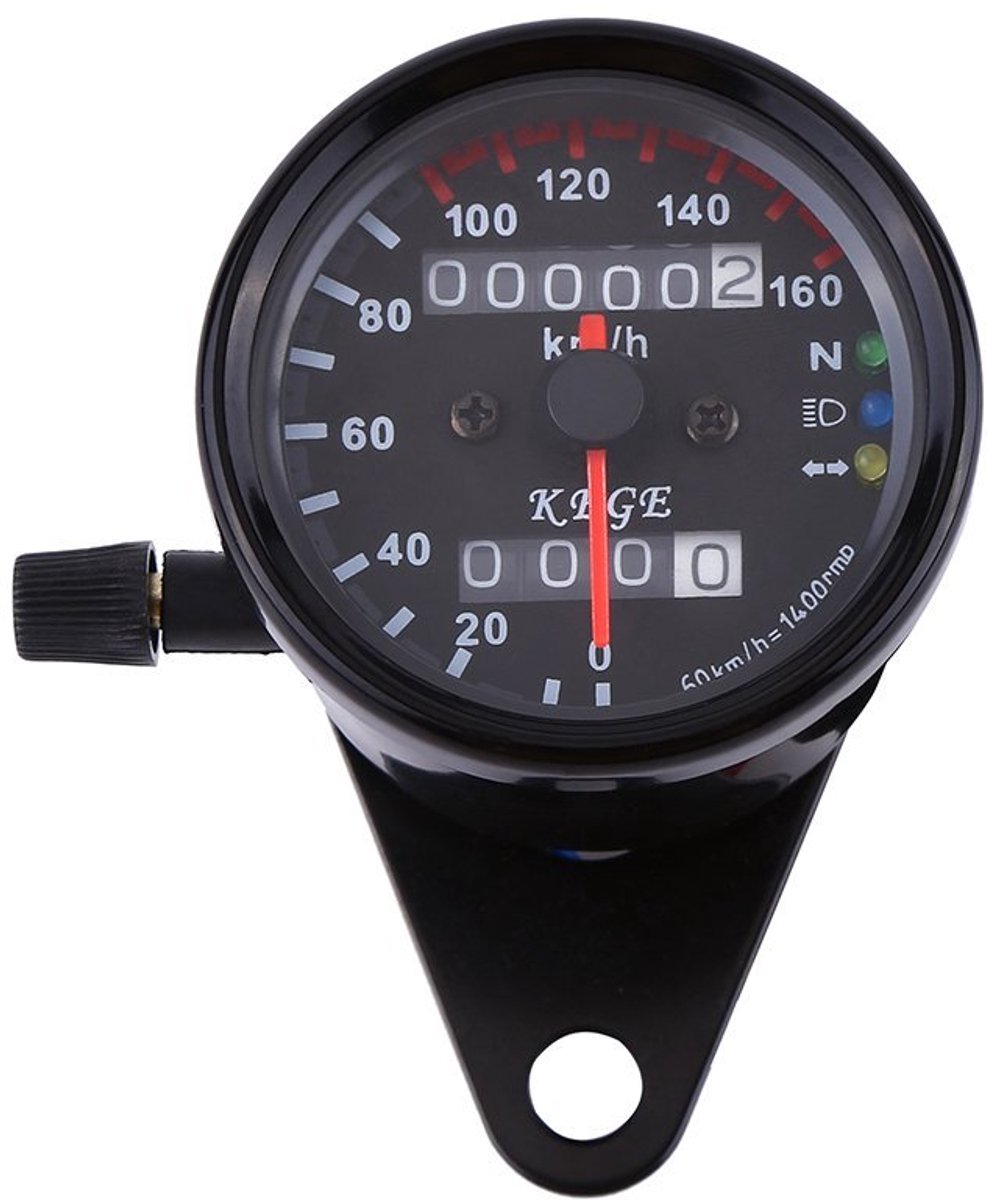 Motorfiets kilometerteller - digitaal - met LED-verlichting - snelheidsmeter - met achtergrondverlichting