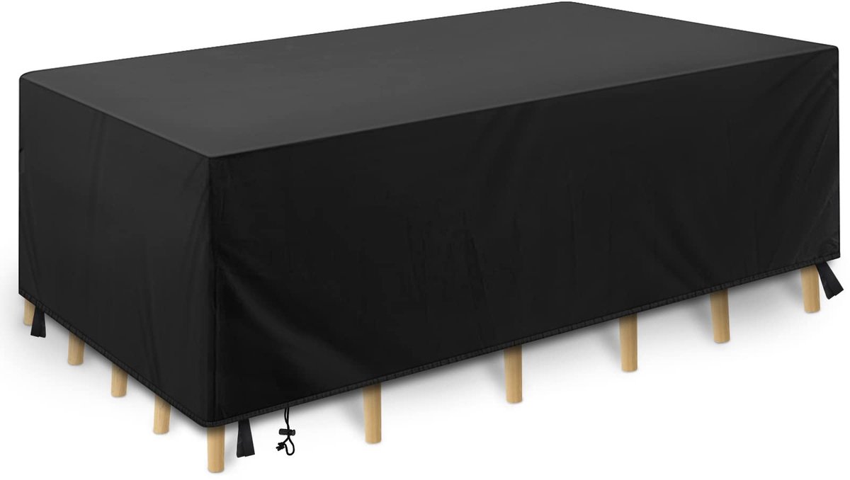Famanu Afdekzeil voor tuinmeubelen, winterbestendig, outdoor, weerbestendig, rechthoekig, waterdicht, winddicht, UV-bestendig, 213 x 132 x 74 cm wit