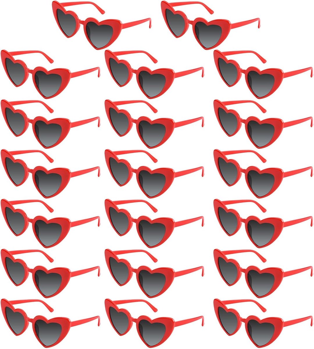 5/10/20 Pack Hart Zonnebril Bachelorette Vintage Hartvormige Bril voor Bruiloft Bruidsmeisje Party Gunst