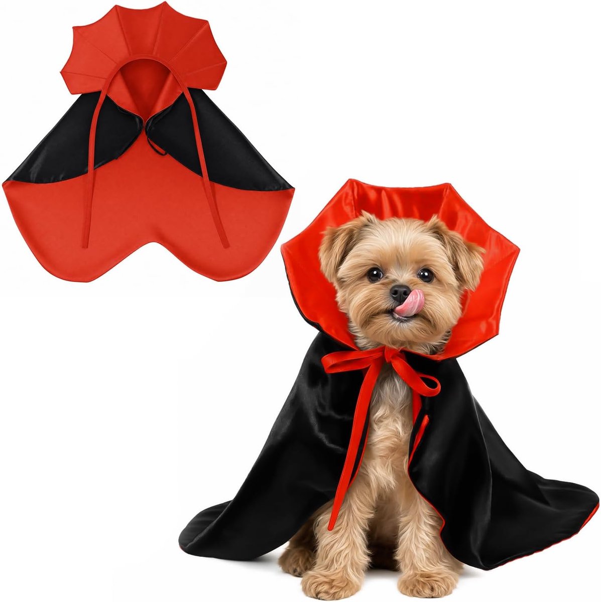 Huisdier Cape, Maat S, Verkleedmantel voor Honden en Katten, Halloween Kostuum voor Feesten en Foto's