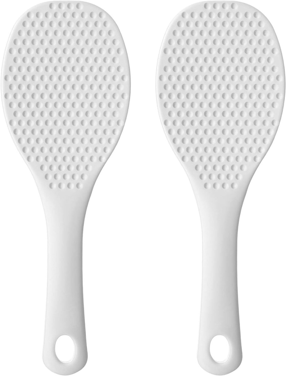 2 rijstkokerlepels, antiaanbaklaag, hittebestendig, krasbestendig, herbruikbaar, voor de keuken thuis, in het restaurant en voor dagelijks koken en serveren
