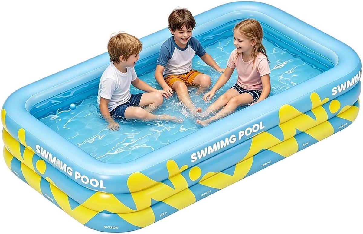 Opblaasbaar Kinderzwembad 210 x 145 x 56 cm draagbare ballenbak