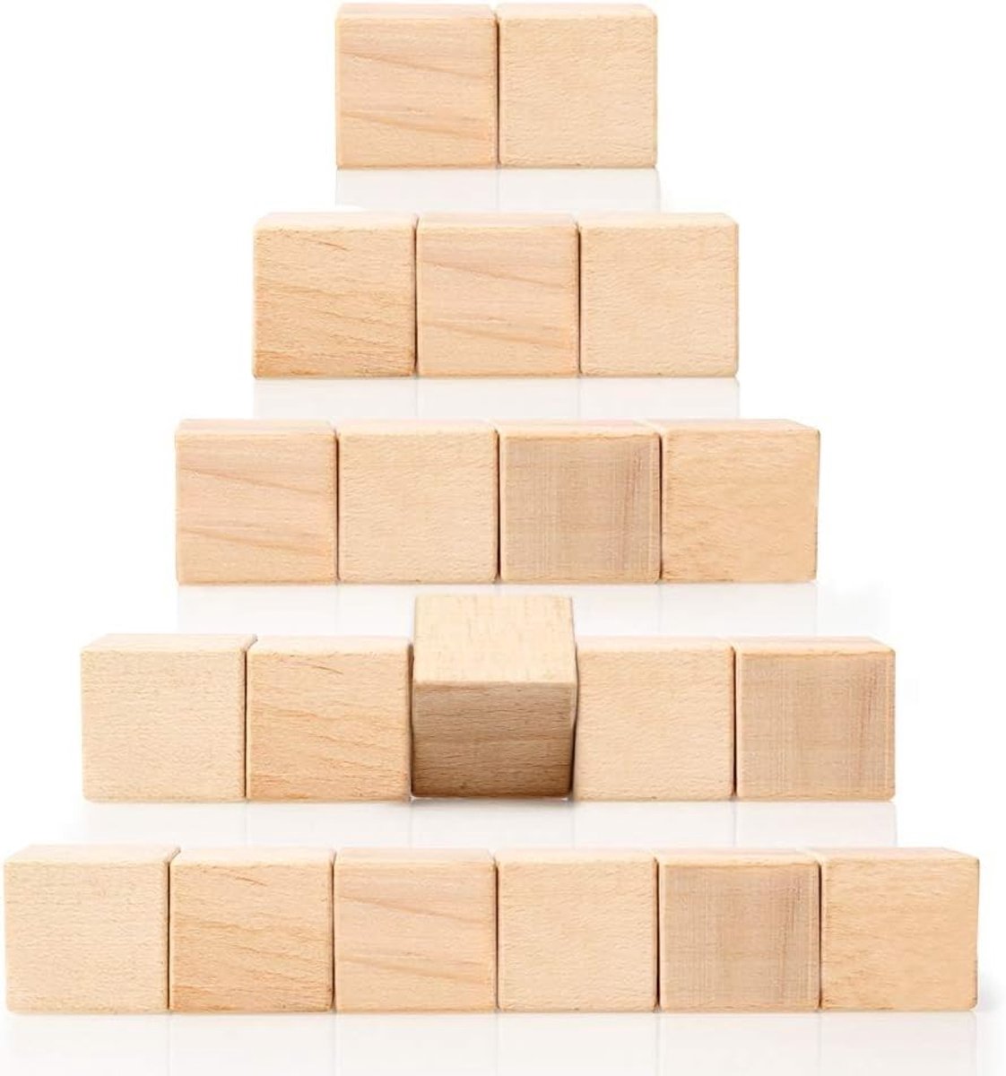 Onafgewerkte vierkante dennenkubussen, natuurlijke massief houten vierkante blokken babyshower decoreren houten blokken voor het maken van puzzels